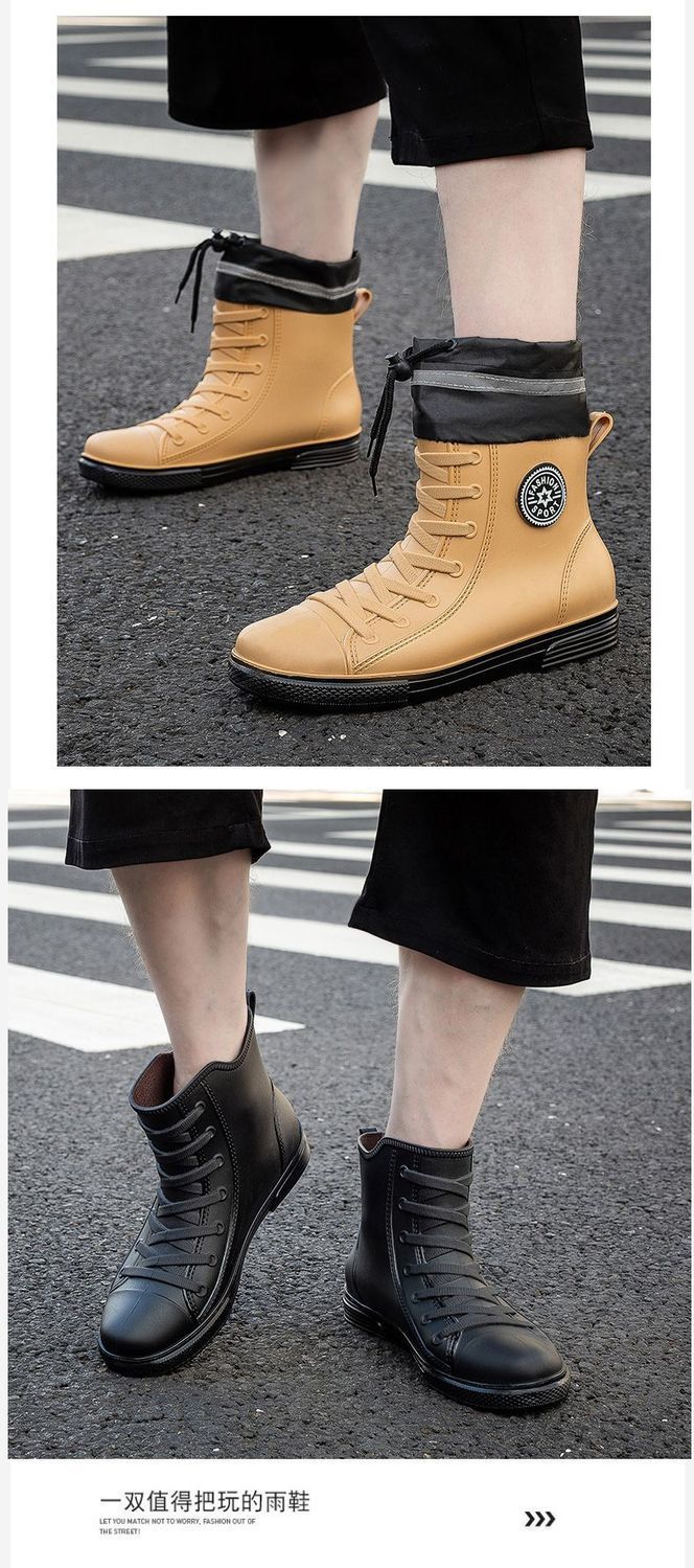 一件代发雨鞋男款中筒雨靴四季中帮情侣水鞋防滑防水女耐磨橡胶鞋详情7