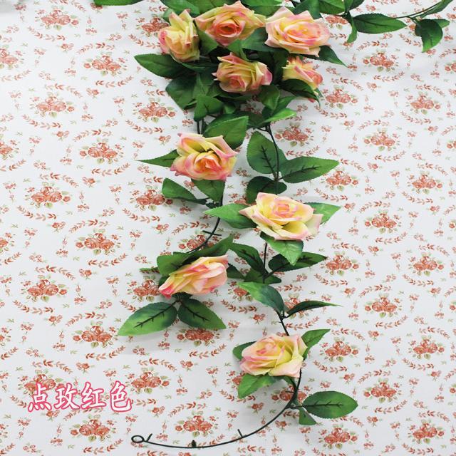 High-end artificial flowers, artificial roses, Korean rose artificial flowers, decorative vines, wedding decoration artificial rose vines pic 10