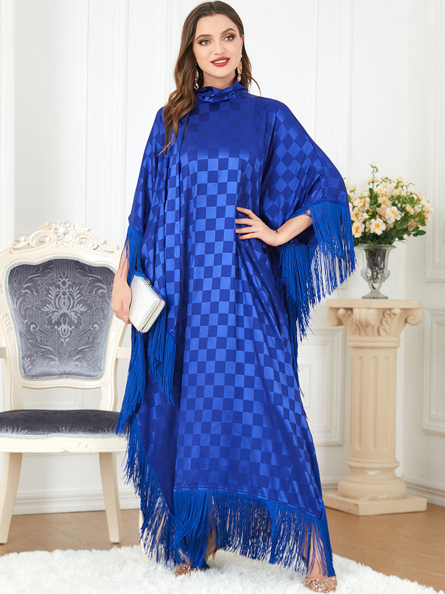 3294穆斯林衣服长袍跨境女装下游爆款中东长袖拼接蝙蝠袖连衣裙子详情9