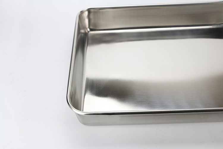 Factory direct sales of stainless steel towel trays, non-magnetic multi-purpose rectangular trays, trays, square trays, steaming trays, hotels pic 3