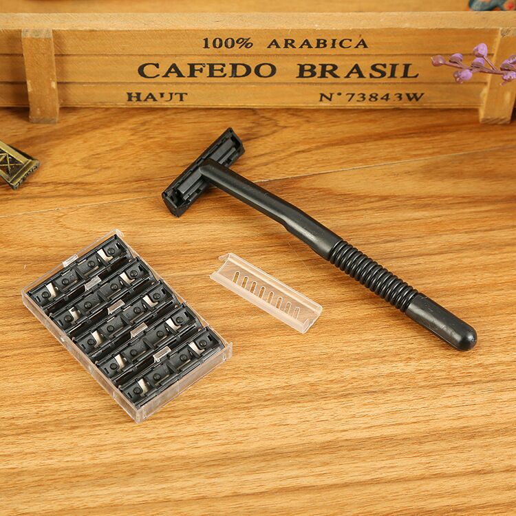 5+1 Disposable manual razor, hair shaver, head changer and blade holder set for hotels and guesthouses for foreign trade purchase pic 3