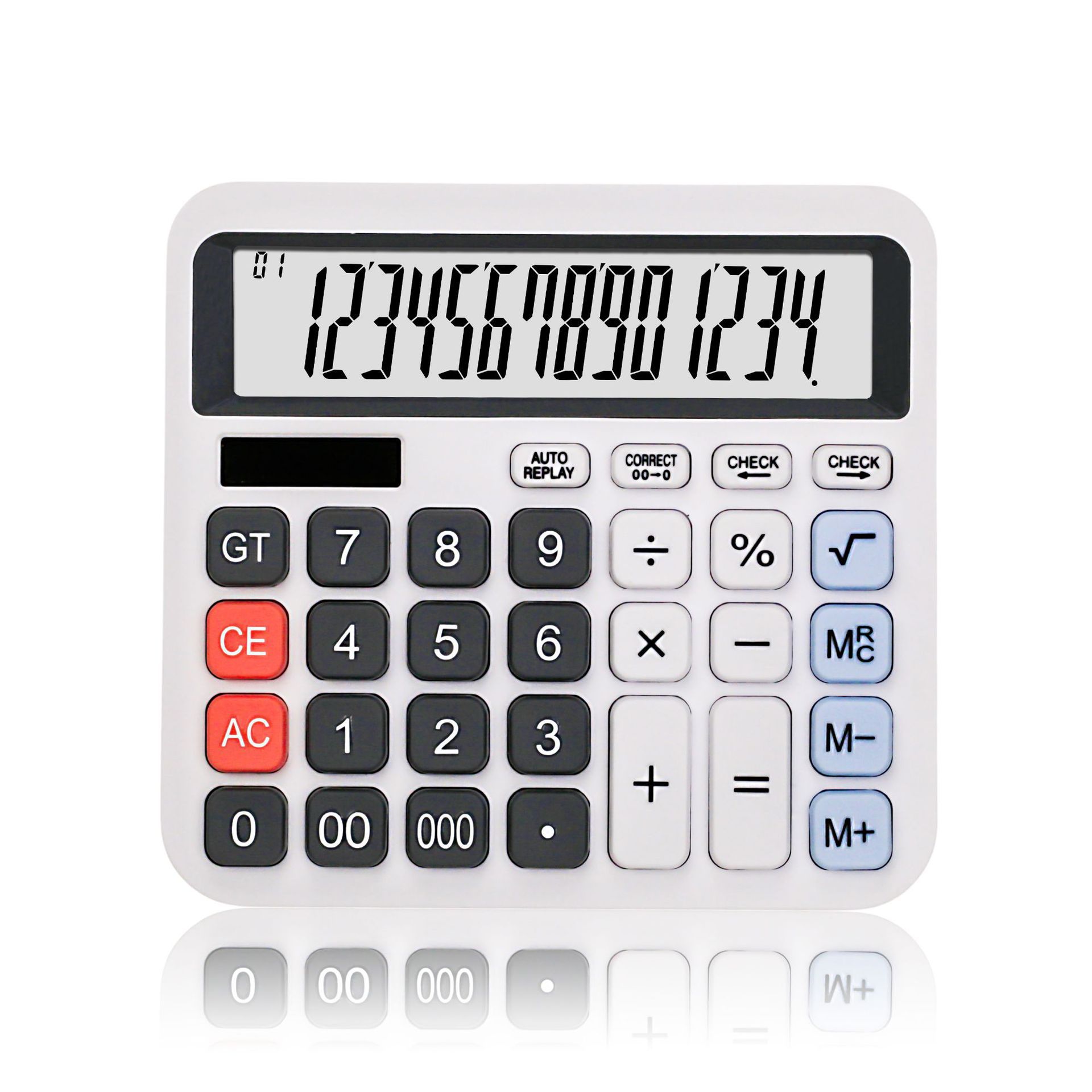 CT-2514 彩色桌面办公学习计算器太阳能双能源简约计算器详情6