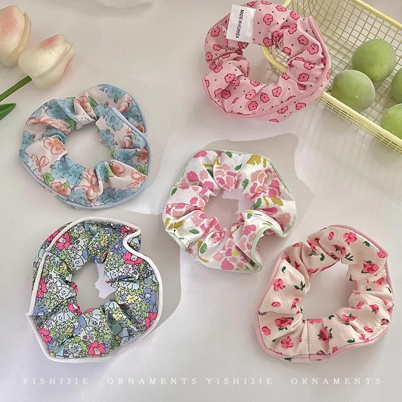 韩系大肠圈毛线发圈ins复古简约百搭布艺发绳肥肠头绳女发饰批发详情5