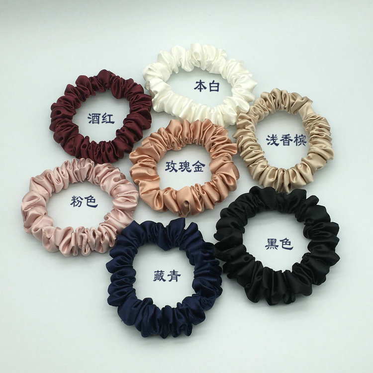 2cm large intestine hair band, 22mm bright silk hair band, 100mm mulberry silk hair tie, hair rope, leather band pic 2