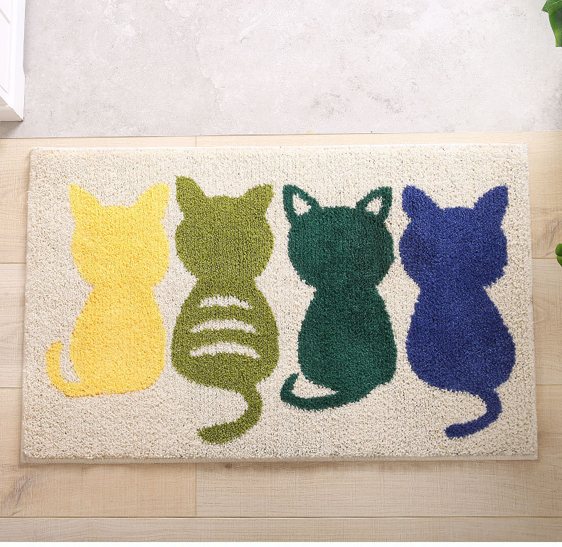 儿童爬行垫浴室卫生间吸水防滑地垫卧室儿童房地毯可爱洗手间进门口脚垫详情11