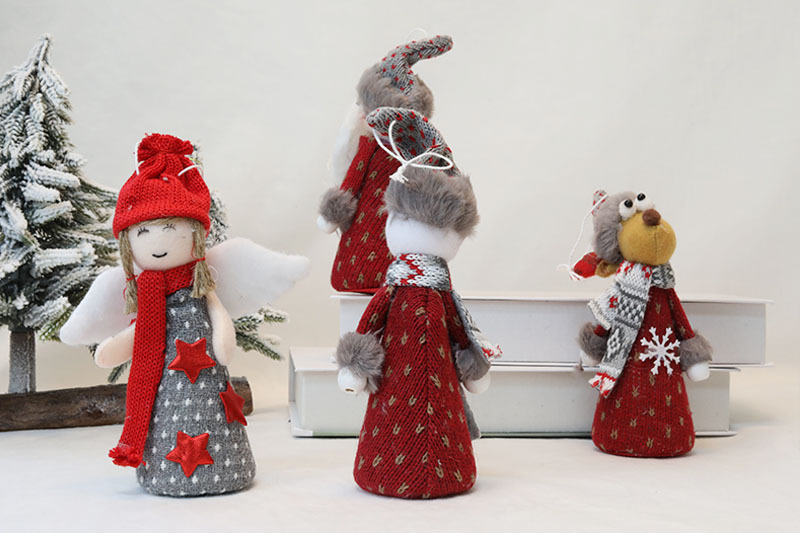 19cm圣诞玩偶挂件圣诞树装饰品圣诞老人雪人天使娃娃儿童礼物吊件详情7