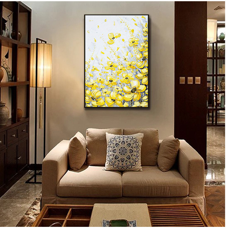 客厅现代简约装饰画玄关走廊花卉手绘立体挂画样板间壁画卧室墙画详情21