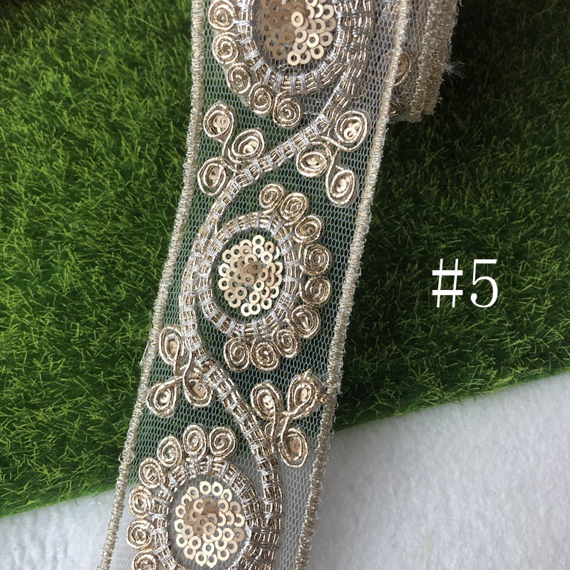 In stock: mesh, sequin, embroidery, lace, gold thread, bone lace, webbing, curtains, wedding lace, clothing accessories pic 15