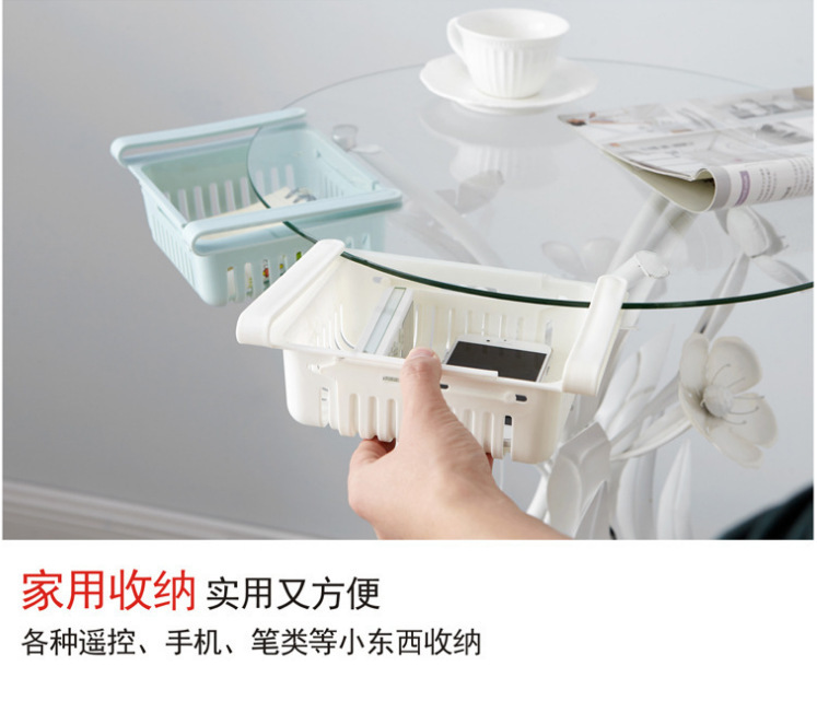 The refrigerator retractable storage basket can drain water for easy cleaning. The living room and bedroom can use storage baskets for cosmetics, stationery and sundries pic 41