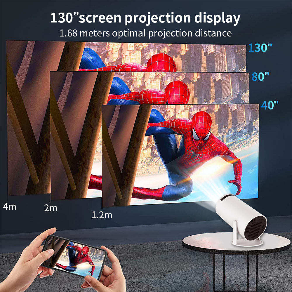 The new HY300 projector model is a portable mini projector for home dormitories, available for Android and high-definition cross-border use pic 4