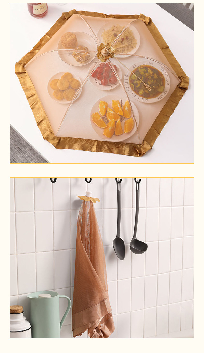 菜罩饭菜罩子防苍蝇盖菜罩夏季新款可折叠餐桌剩菜家用神器食物罩详情12