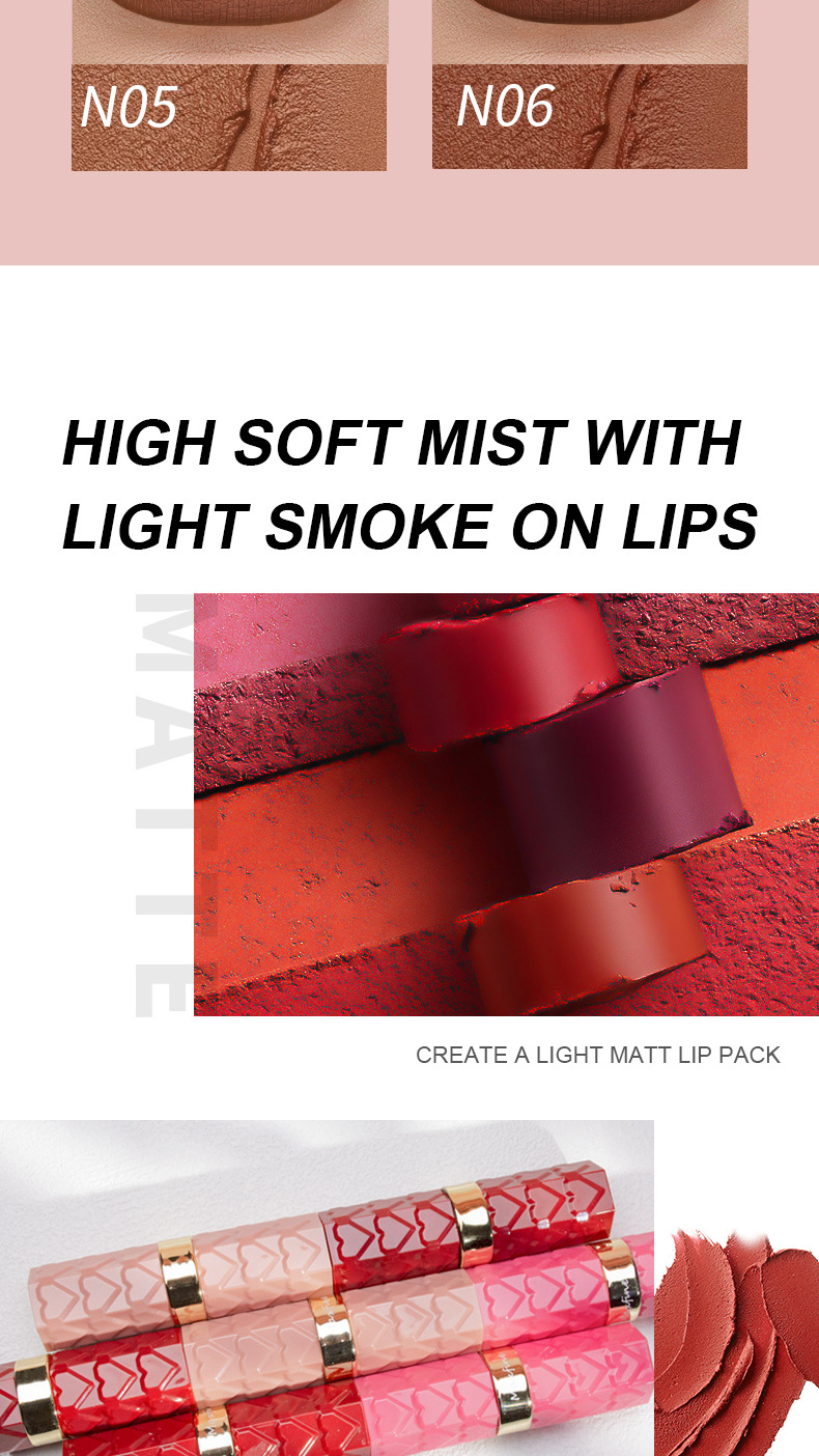 跨境彩妆 MAXFINE18色口红套装批发雾面哑光不粘杯不掉色lipstick专供外贸详情9