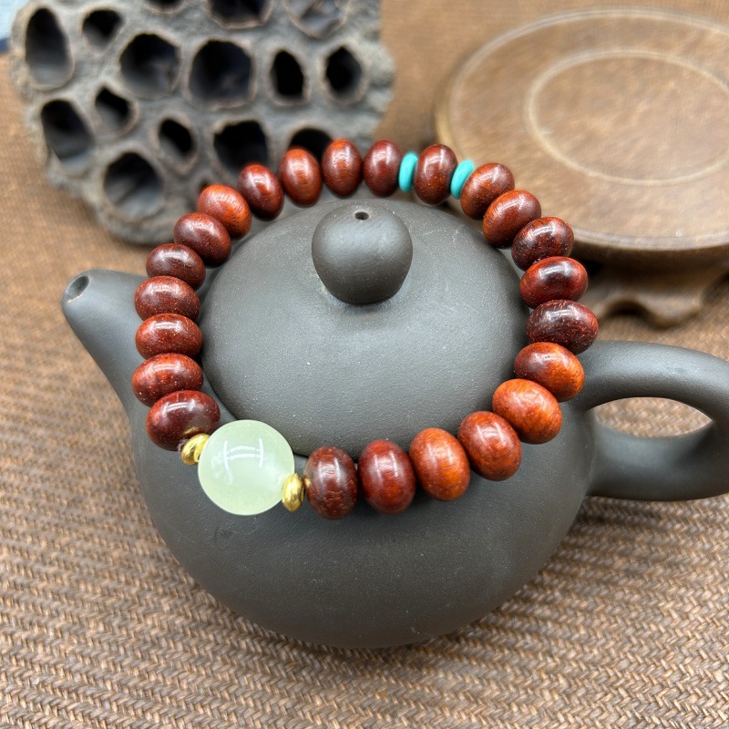 黑檀血檀木算盘珠夜光珠手串直播引流款檀香木文玩佛珠手串批发详情9