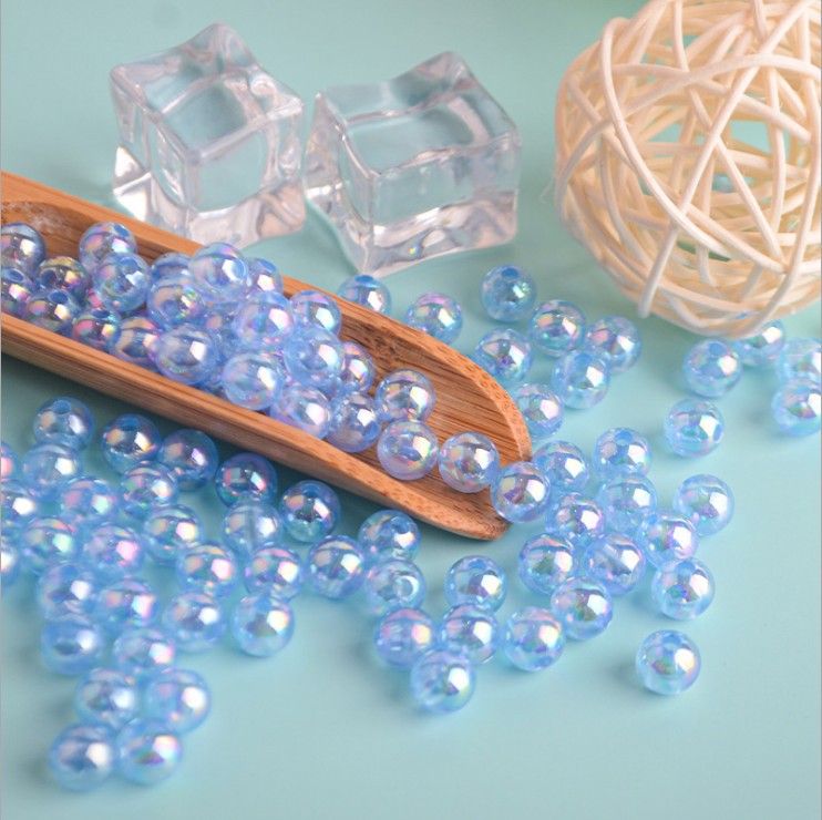 New macaron-colored camellia beads perforated solid rose loose beads diy beading material resin accessories pic 44