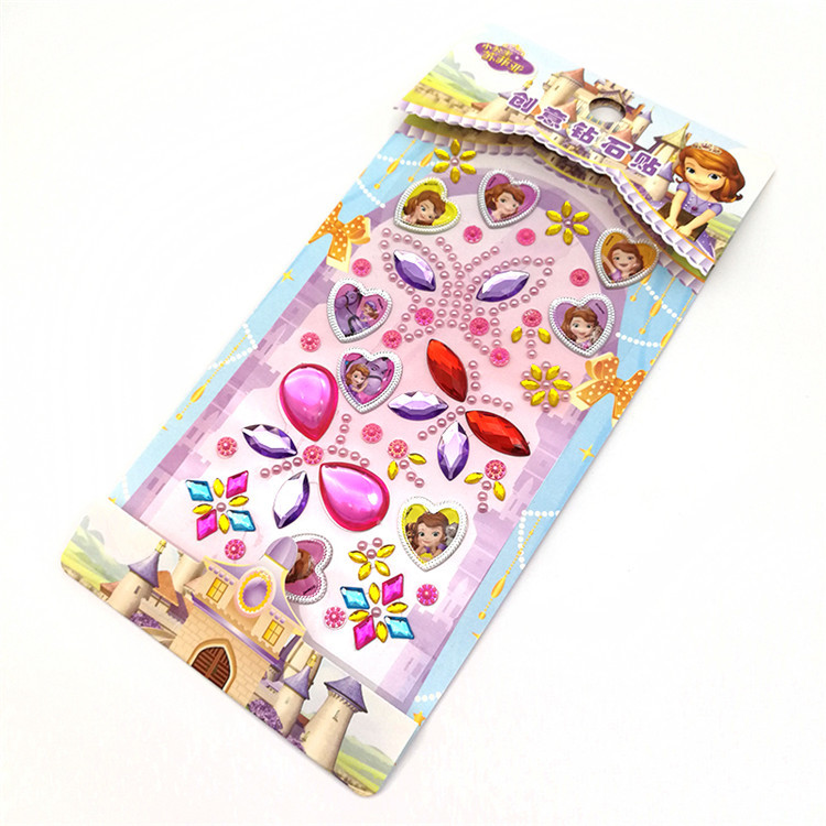 正版卡通亚克力钻石贴水晶贴 手机礼品盒贴纸儿童DIY创意钻石贴纸详情10