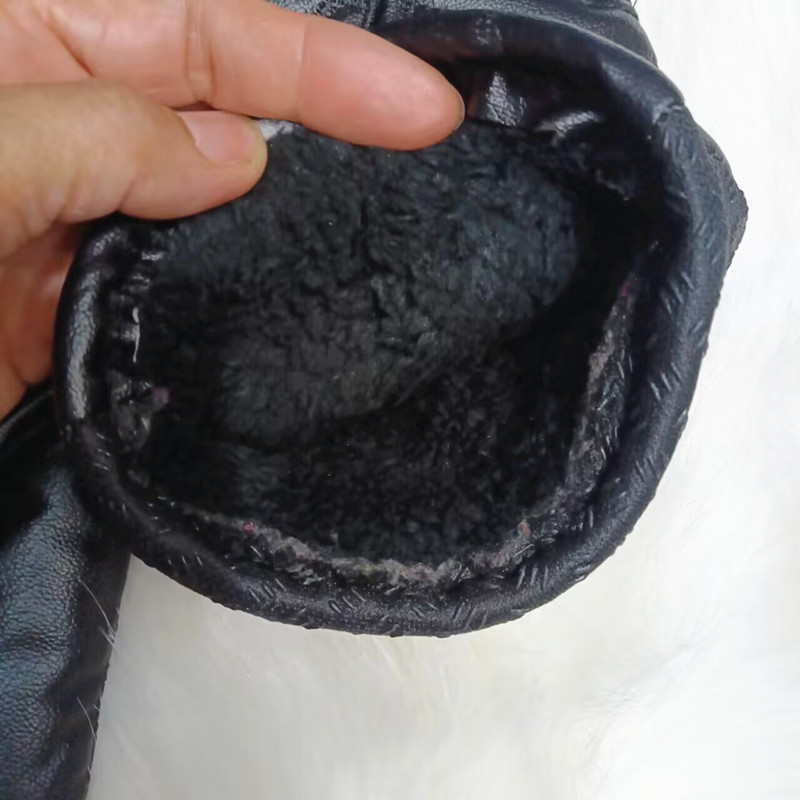 跨境加长摩托车保暖皮手套男士加厚加绒骑行防滑手套详情8