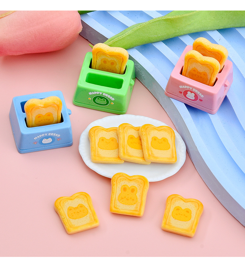 New cute food toys, bread toaster resin accessories, diy ornaments, cream glue phone case, fridge magnet accessories pic 9