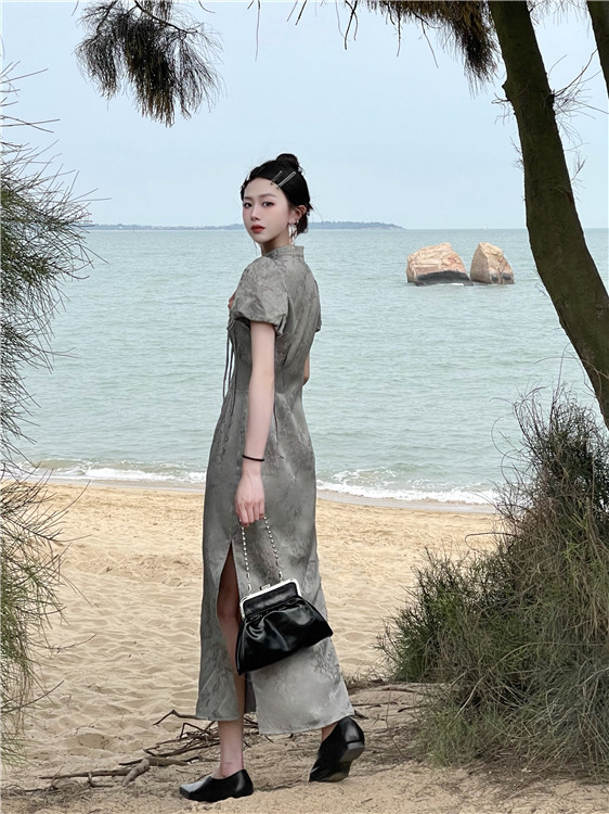 2022新款夏季新中式女装小众设计国风改良旗袍连衣裙详情5