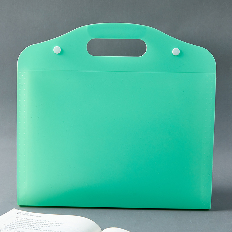 pp手提按扣风琴包圆13格入风琴夹纯色多层插页a4活页资料册定制详情26