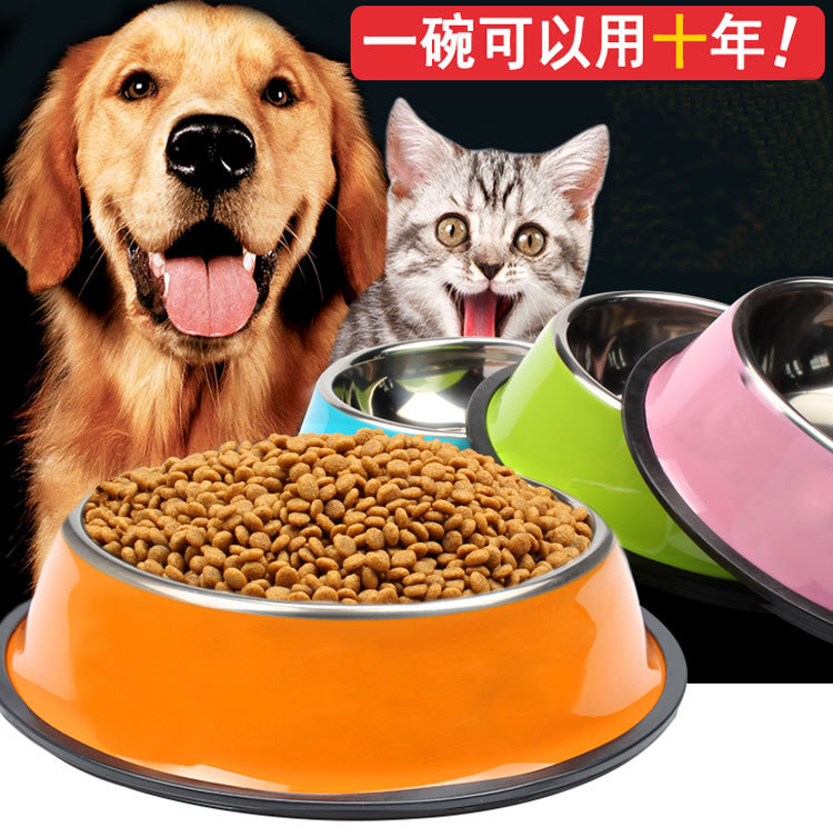 Pet supplies, wholesale of pet supplies, cat bowls, dog basins, colored spray-painted pet bowls, stainless steel dog bowls, anti-slip single bowls for dogs and cats, food bowls pic 6