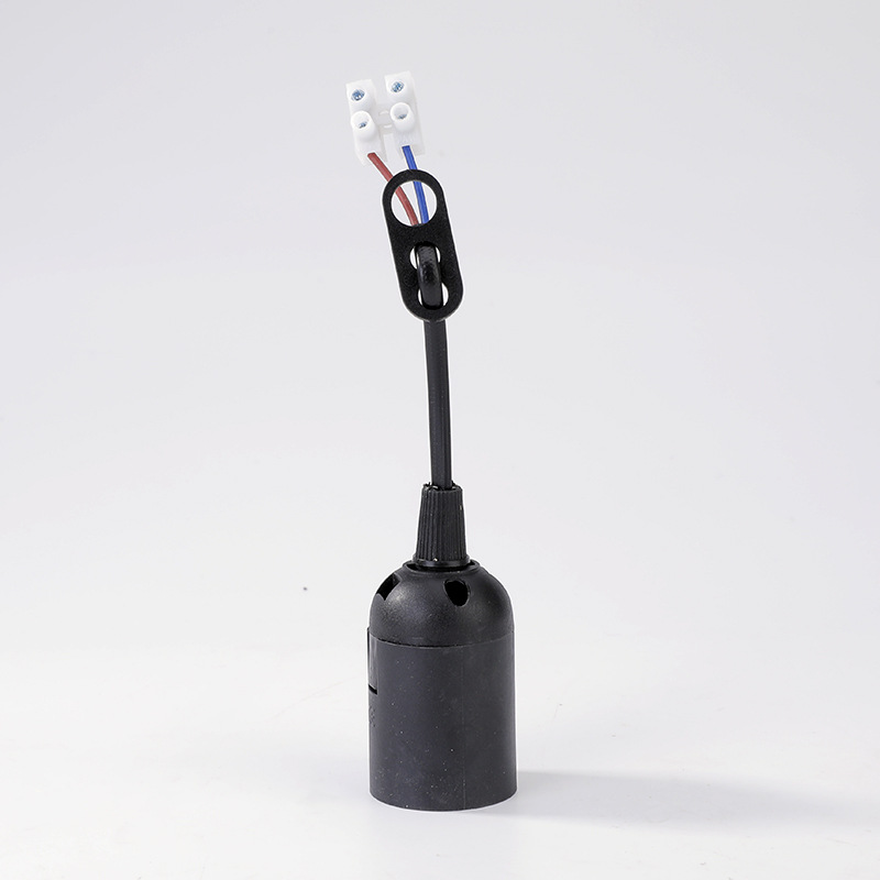 E27 screw-type lamp cap, European standard smooth body, cassette lamp cap, lamp base with wire terminal, chandelier accessory, lamp cap, lamp base pic 3