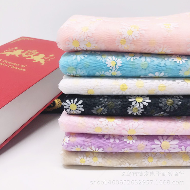 Discount: Daisy gel paste, gauze, soft fabric, stage costumes, performance fabric, veil, princess dress, gauze dress, photo shoot pic 20