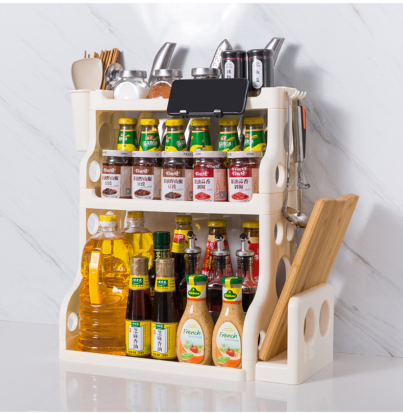 Y109-8812 Multi-functional assembly kitchen storage rack, seasoning rack, multi-layer chopstick and knife storage rack pic 21