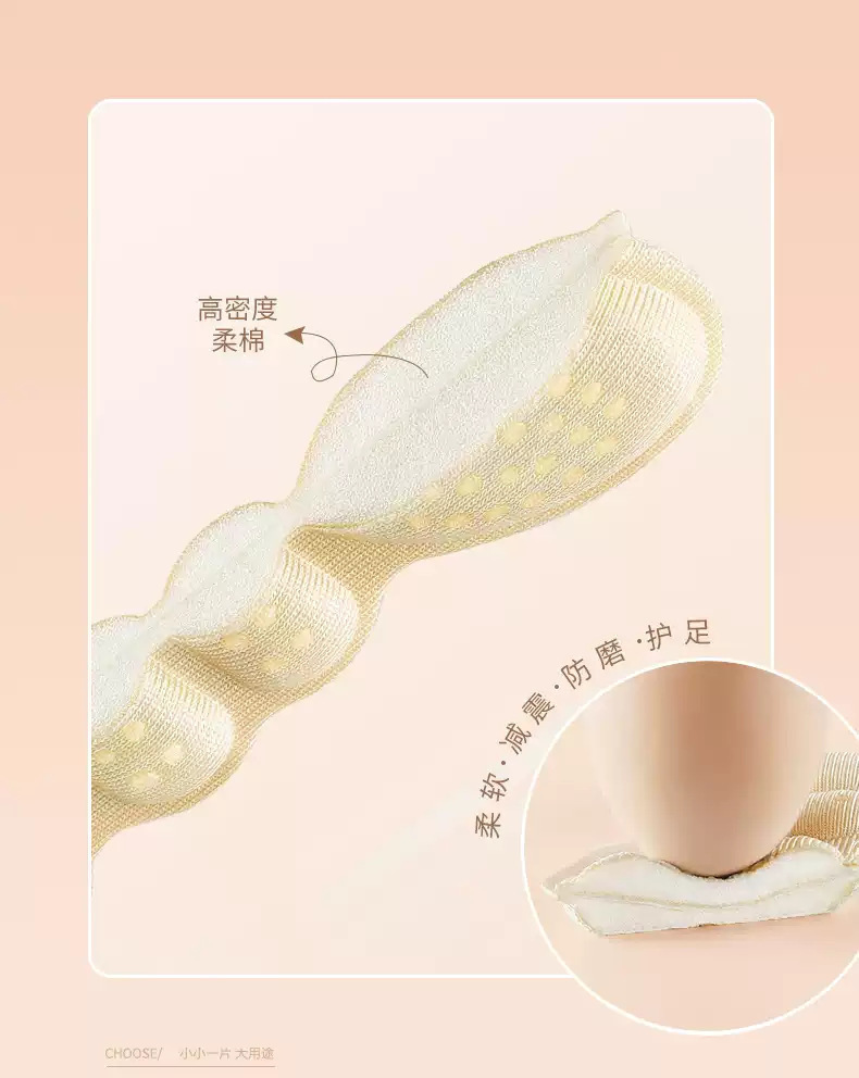 舒服海绵4d翅膀后跟贴防滑防磨护脚贴高跟鞋防掉跟后跟足贴保护详情5