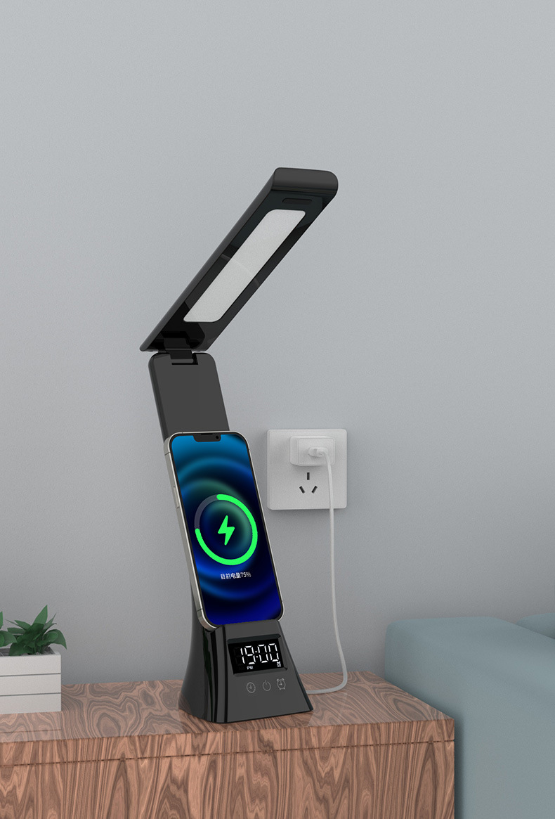 Светодиодная лампа с смартфоном имеет беспроводную зарядку телефона для беспроводной зарядки USB-складных коллекторных мультифункциональных ламп для глаз студентов pic 14