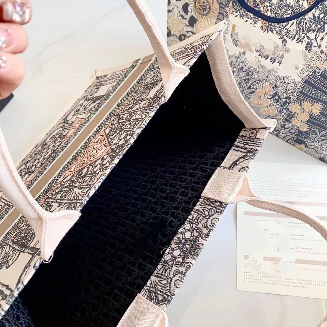 2023新款托特包大容量手提帆布包刺绣通勤大包包小众质感购物袋潮详情7