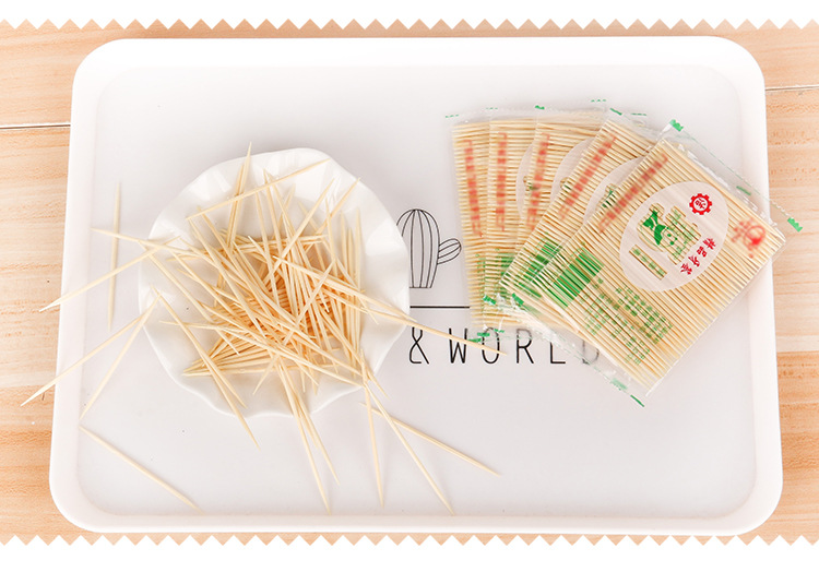 Hotels, restaurants, eateries, disposable toothpick manufacturers, natural and environmentally friendly bamboo double-ended toothpicks, fine toothpicks pic 3