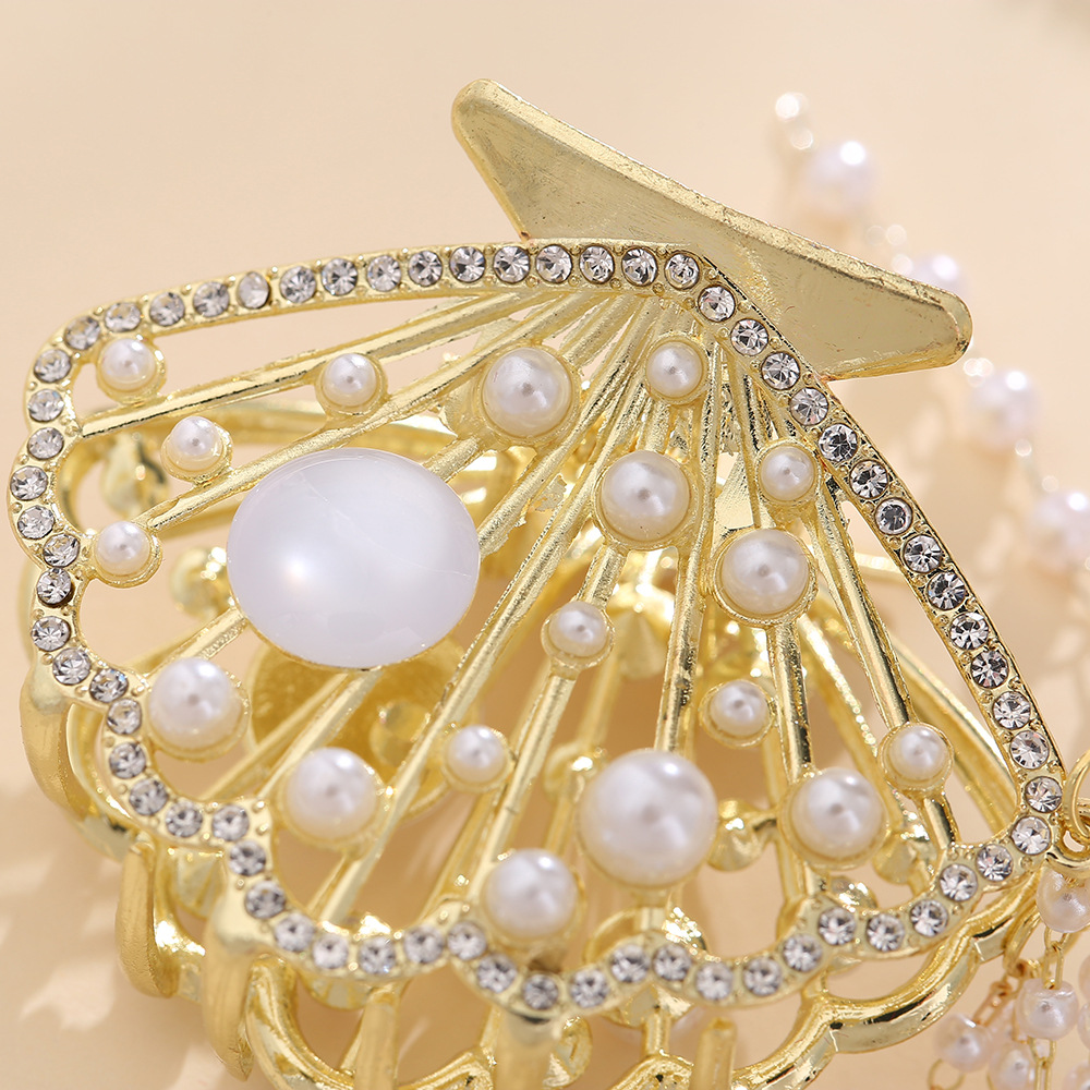 2023年春款后脑勺盘发半头马尾夹女气质简约百搭发抓抓夹潮流发饰详情4