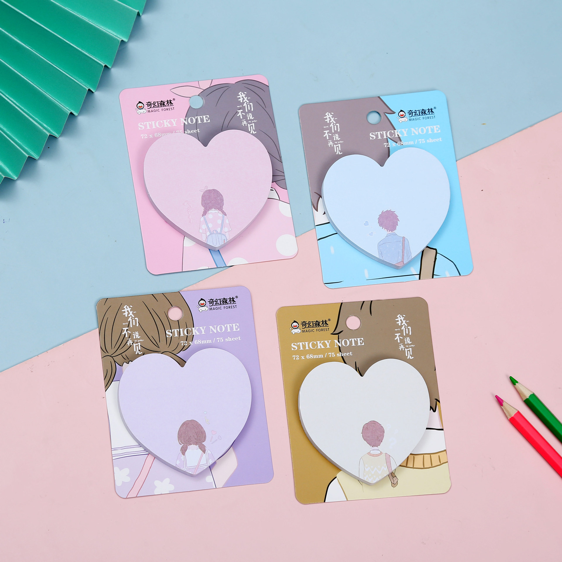 New style sticky note cartoon Korean colorful cute and creative Daisy sticky note sticker, message diary N times post pic 2