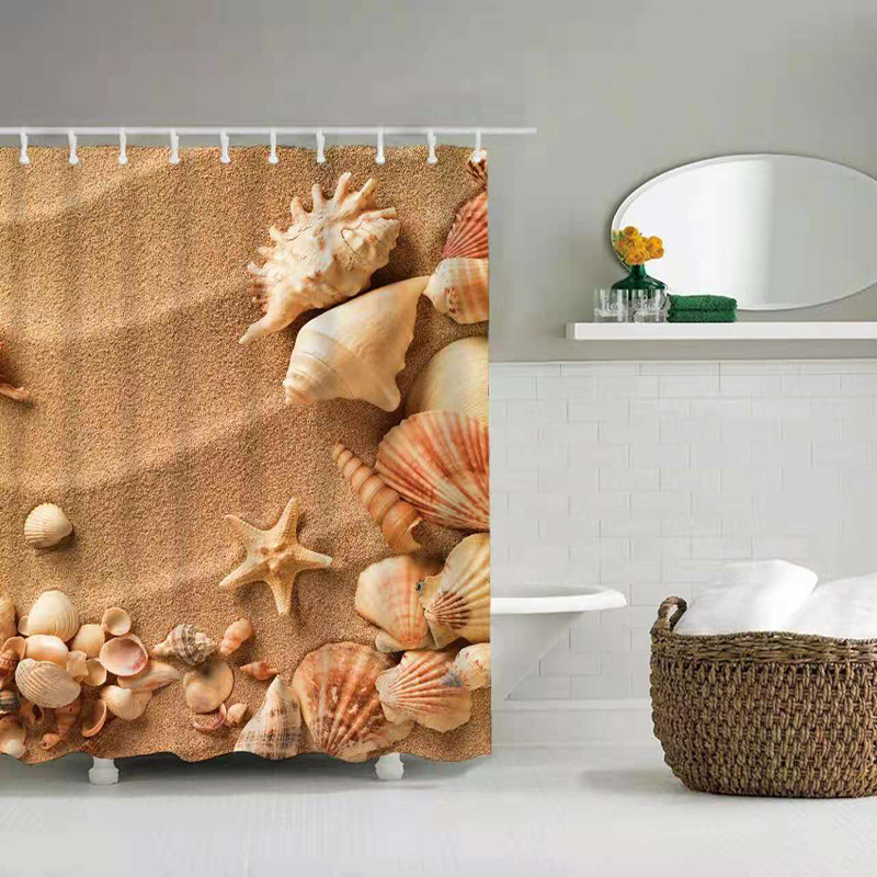 Factory supply of polyester waterproof bath curtains, hot sale and wholesale. Digital printing bathroom sets. Customization is supported based on provided drawings pic 18