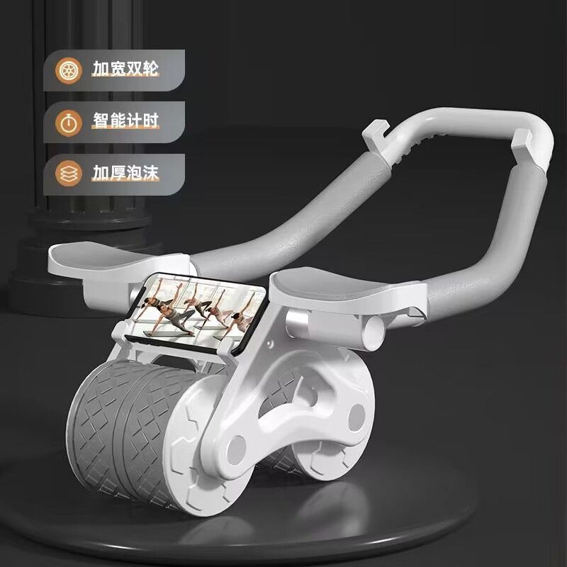 自动回弹健腹轮运动练腹肌神器收腹卷腹男女家用肘撑滚轮健身器材详情16