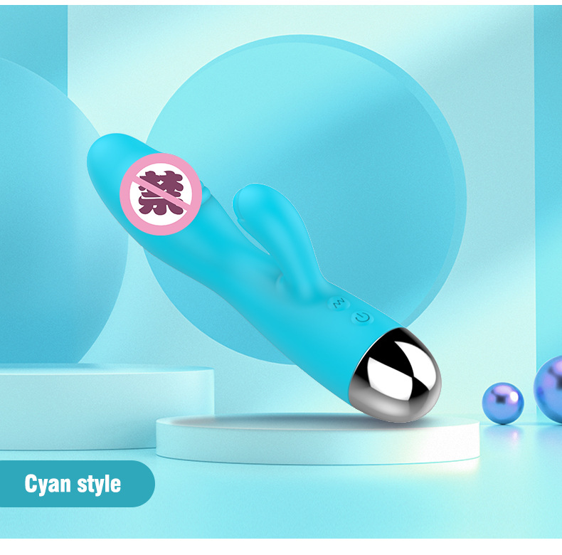 成人情趣用品硅胶充电双头震动棒女用自慰按摩器外贸详情16
