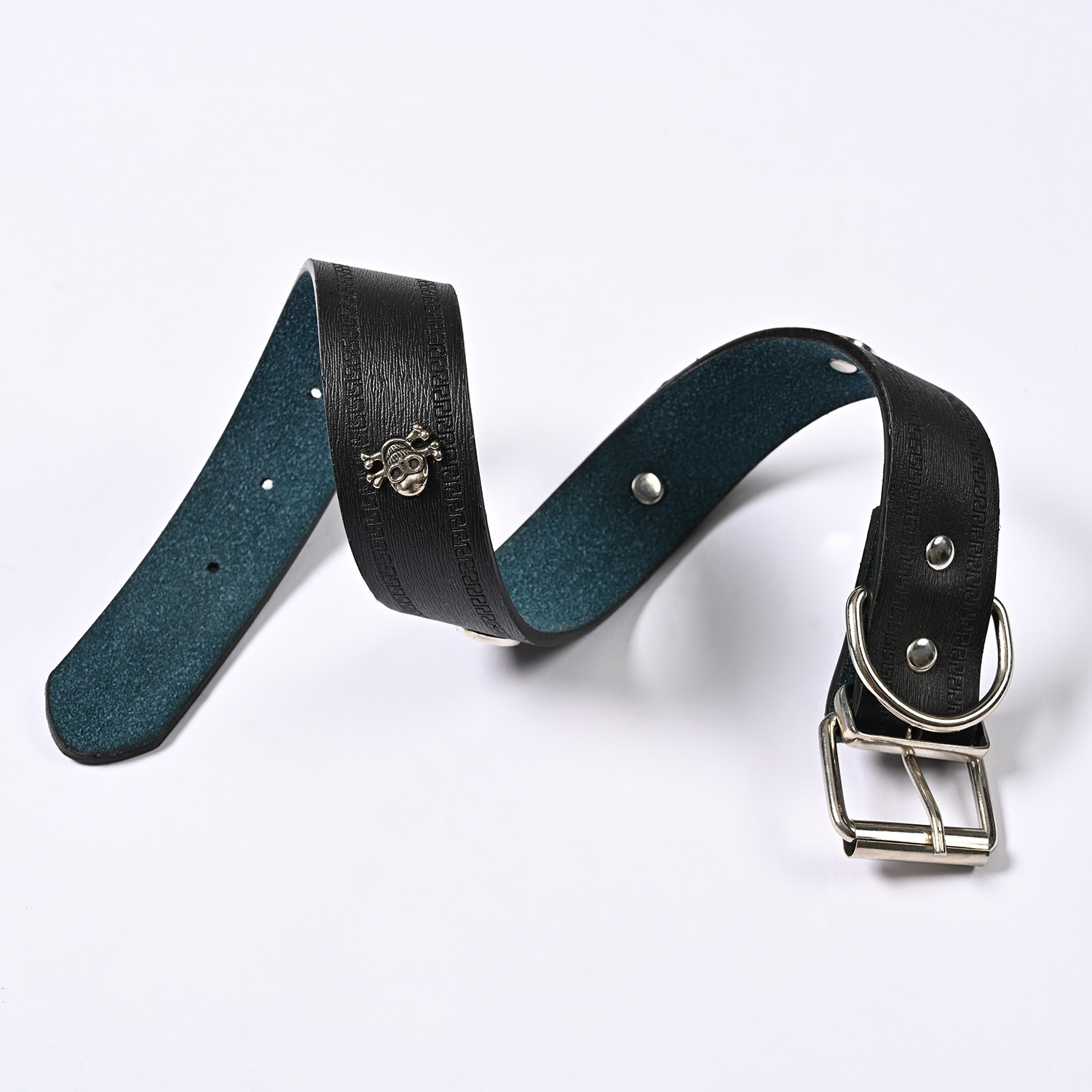 New cross-border skull PU pet collar, large dog neck collar, leather pet collar, adjustable wholesale pic 8