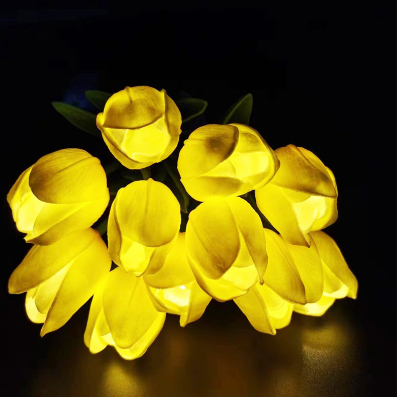 新款郁金香小夜灯 ins风室内装饰花束节日氛围灯婚庆手捧仿真花灯详情5
