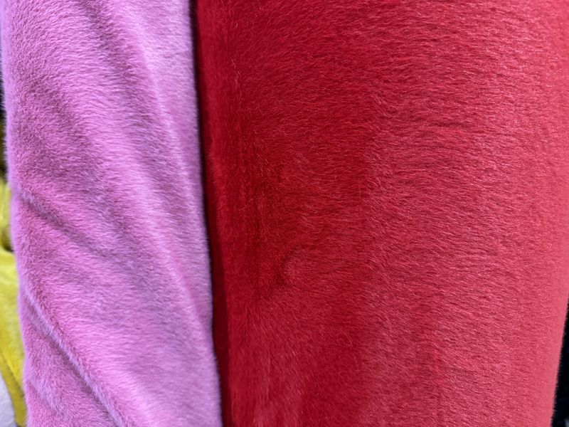 Artificial fur, jade fox velvet fabric, toy neck, ear cups, decorative Christmas tree skirt, plush mink fabric in stock pic 11