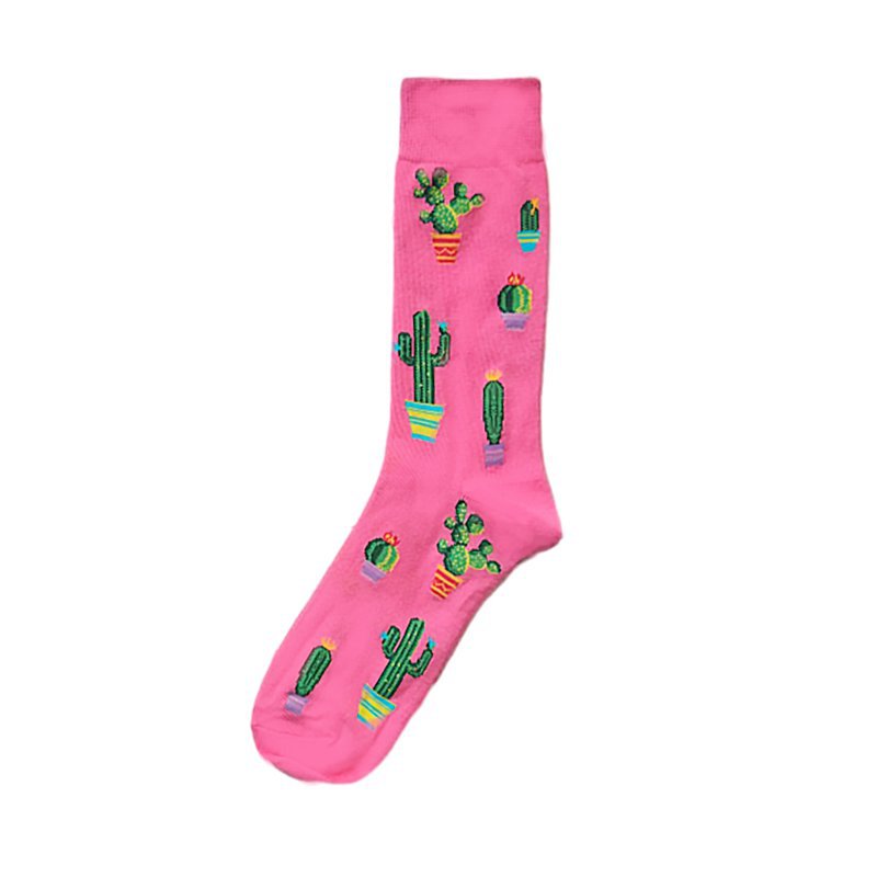 四季女棉彩虹香烟小马猫咪仙人掌酒吧潮流男中筒流行潮袜男袜袜子详情16