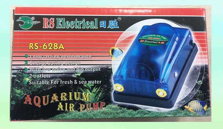 日胜双孔透明水族气泵 rs628a鱼缸增氧加氧泵 宝杰水族器材批发详情38