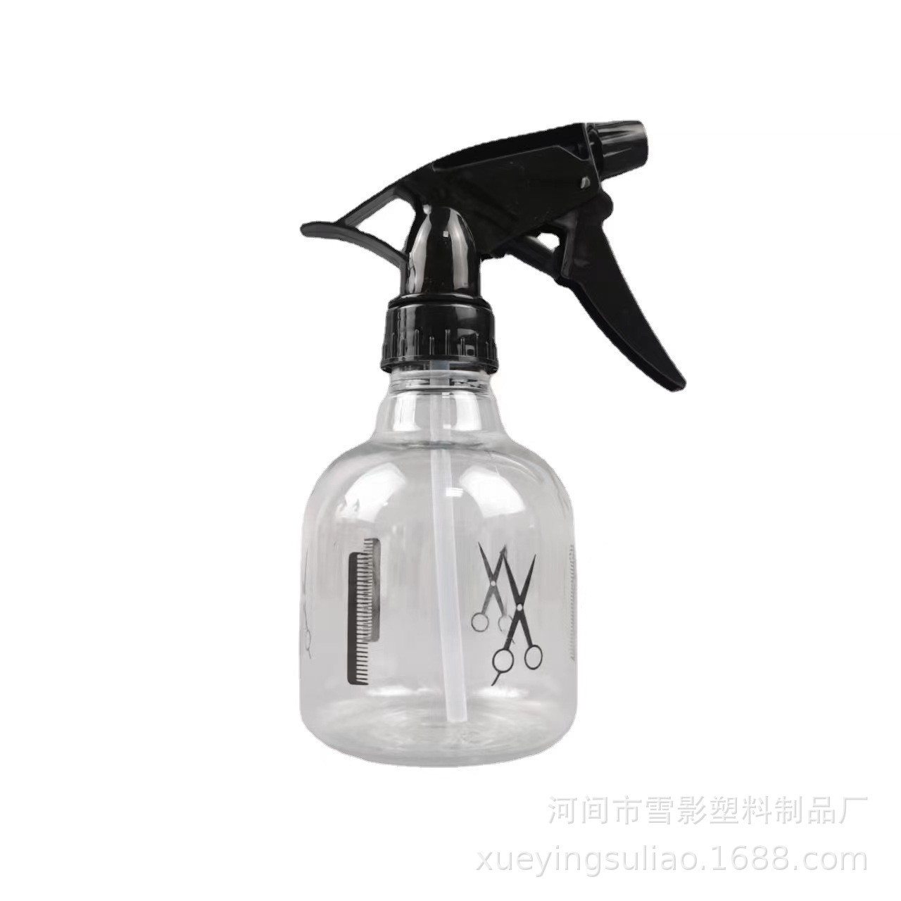 250毫升厚款剪刀喷壶按压透明喷壶手持美妆理发 塑料瓶园艺喷壶小详情5