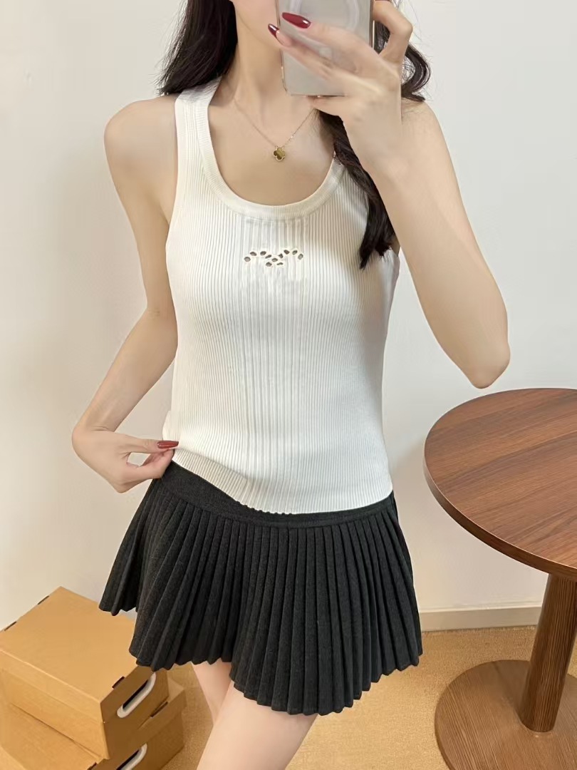 高定小香风双C镂空针织衫短袖25年早春新款修身显瘦百搭短款T恤女详情17