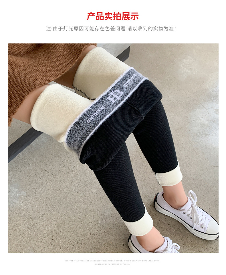 Yiwu autumn and Winter new style fleece and thickened leggings for women to wear on the outside, high-waisted, large-sized, slimming, elastic and warm cotton pants pic 12