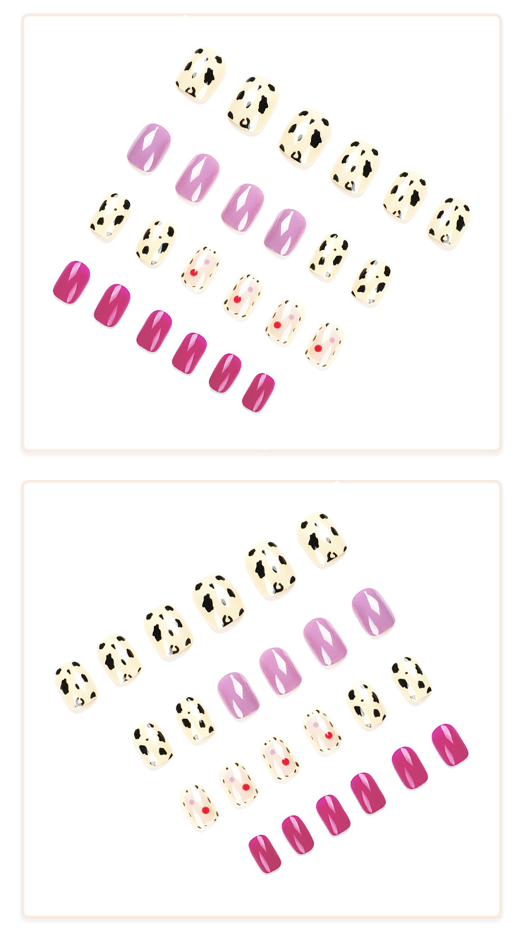 Wholesale of color-blocking, childlike and cute nail clips, nail accessories, nail patches, and finished nails pic 5