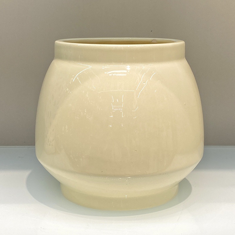 Phalaenopsis flower POTS, simple beige round vases for bonsai, ceramic flower POTS, home green plants, potted flower POTS, office flower arrangement decorative vases, golden castle vases pic 1