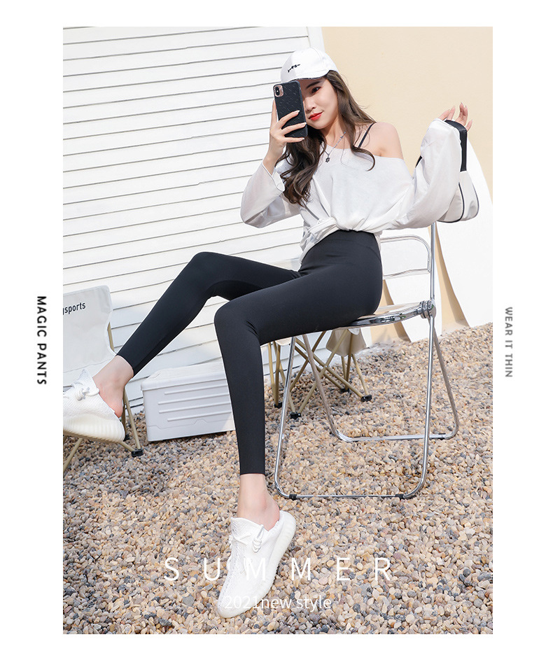 Spring and autumn thin shark shorts for women, capre pants for cycling and sports, high-waisted, body-shaping and hip-lifting Barbie leggings for women pic 60