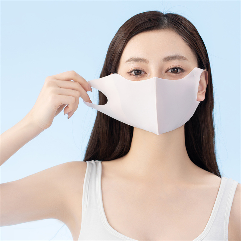 无痕一体防晒口罩防紫外线夏季冰感面罩薄款遮阳护眼口罩批发详情5