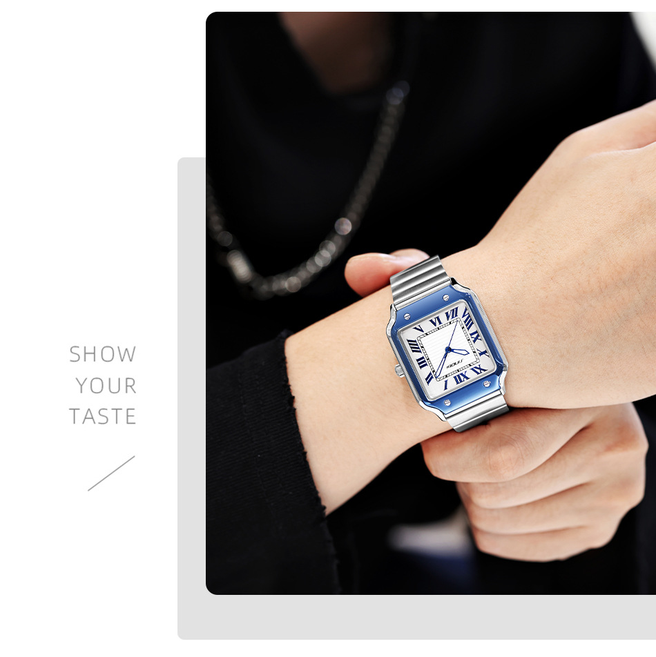 Sinobi男士手表男款商務(wù)羅馬方表夜光防水廣州腕表石英表手表男表詳情13