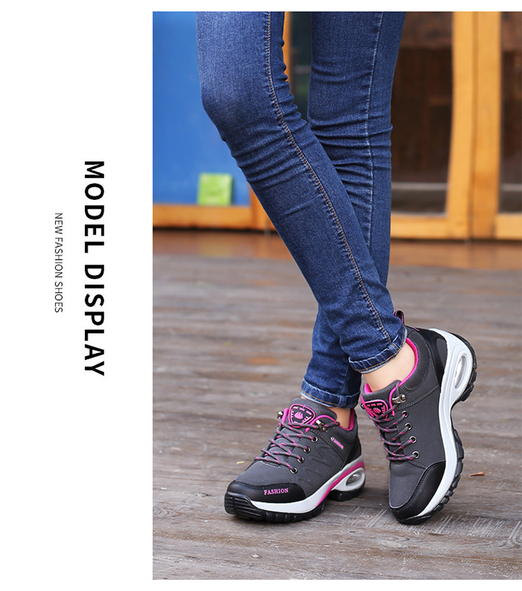 春秋季新款运动休闲鞋女士厚底增高减震气垫户外鞋中年妈妈旅游鞋详情13